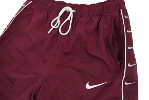 NIKE MEN'S Sportswear SWOOSH WOVEN TRACK PANT Maroon (Standard Fit) CD0421 681 Size XL