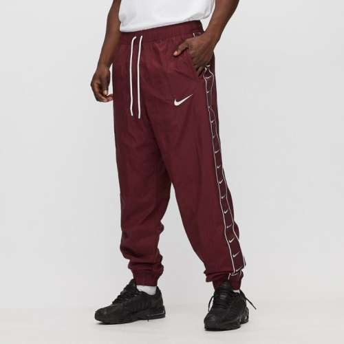 NIKE MEN'S Sportswear SWOOSH WOVEN TRACK PANT Maroon (Standard Fit) CD0421 681 Size XL