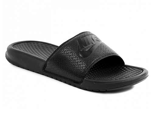 Nike Men's Benassi Just Do It Slide All Black 343880 001 Size UK 7 (SA 7)
