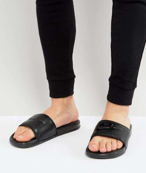 Nike Men's Benassi Just Do It Slide All Black 343880 001 Size UK 7 (SA 7)