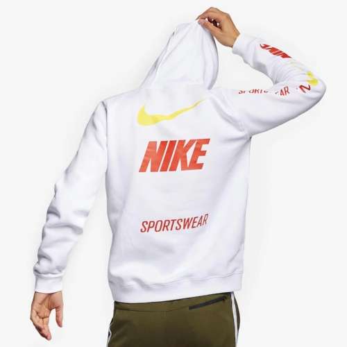 Nike Men's Sportswear Club Pullover Warm Hoodie White CQ4884 100 Size Large