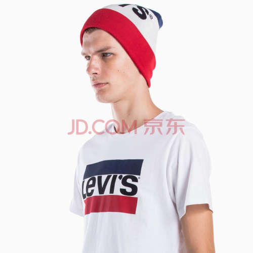Levi's® UNISEX Sportswear Logo Beanie Red/White/Blue/Black 38022 0065