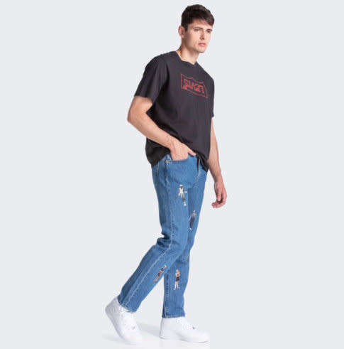 LEVI'S® X STRANGER THINGS LIMITED EDITION 505 REGULAR FIT JEANS Mikey Stone Blue Size 36 x 32