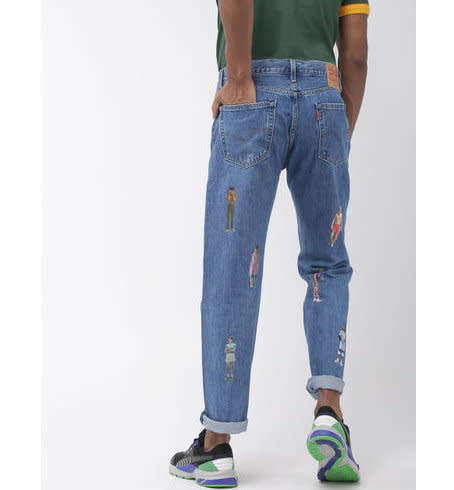 LEVI'S® X STRANGER THINGS LIMITED EDITION 505 REGULAR FIT JEANS Mikey Stone Blue Size 36 x 32