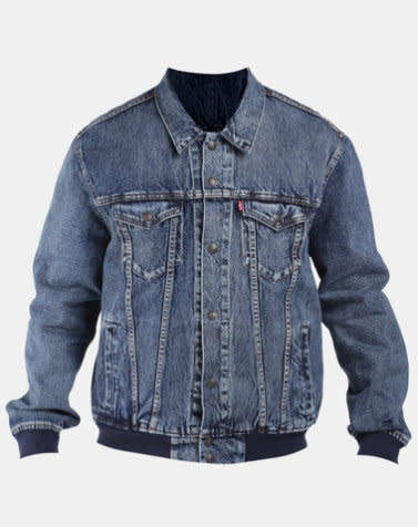 LEVI'S Men's UNBASIC BOMBER TRUCKER JACKET BLUE 67785 0001 Size XL