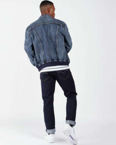 LEVI'S Men's UNBASIC BOMBER TRUCKER JACKET BLUE 67785 0001 Size XL