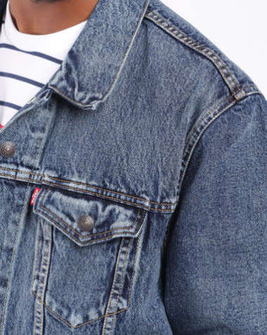 LEVI'S Men's UNBASIC BOMBER TRUCKER JACKET BLUE 67785 0001 Size XL