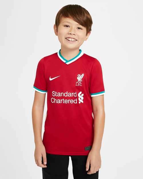Nike Liverpool FC 2020/21 Stadium Home Older Kids' Football Shirt (STD FIT) CZ2647 687 Size Large