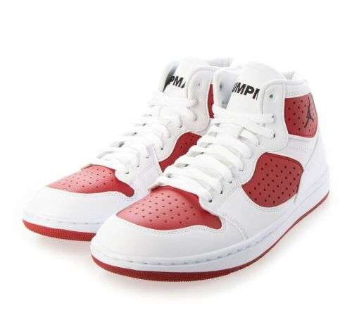 Nike Men's Jordan JUMPMAN ACCESS White/ Black- GYM Red AR3762 106 Size UK 9 (SA 9)