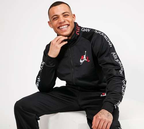 Nike Men's Air Jordan Jumpman Tricot Warm-Up Jacket Black (STD FIT) CT9414 010 Size Medium