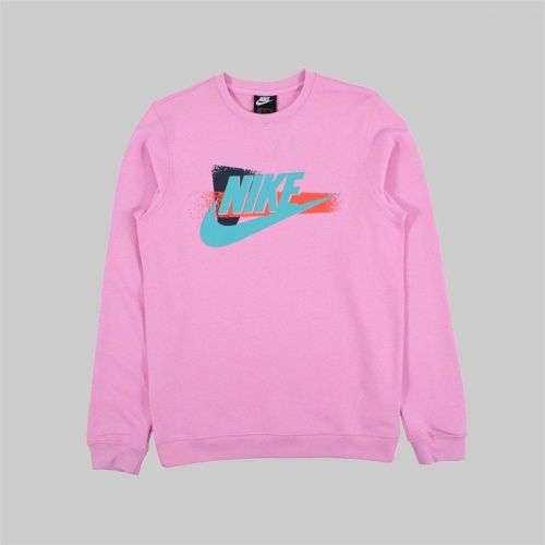 NIKE Men's Sportswear Festival Crew Sweatshirt Pink CW3206 629 Size Medium