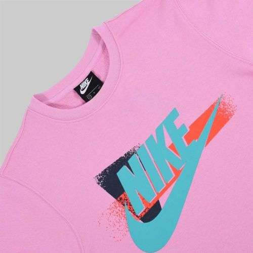 NIKE Men's Sportswear Festival Crew Sweatshirt Pink CW3206 629 Size Medium