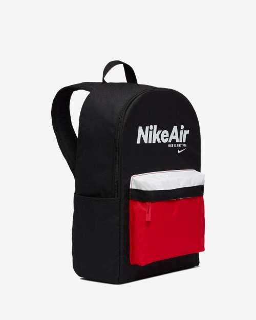 NIKE AIR UNISEX Heritage 2.0 Backpack takes 15" Laptop Black/ Red CT5224 010