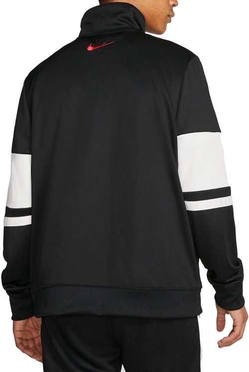 Nike Men`s Air Half Zip Track (LOOSE FIT) Sweatshirt Black/ White CJ4836 010 Size Medium
