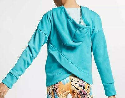 Nike GIRL's Sportswear Girl Full Zip Hoodie Jacket Top Studio Teal CN6226 309 Size Large