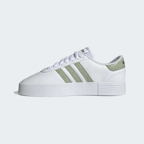 adidas Women's COURT BOLD White/ Halo Green/ Grey Two FY9995 Size UK 6 (SA 6)