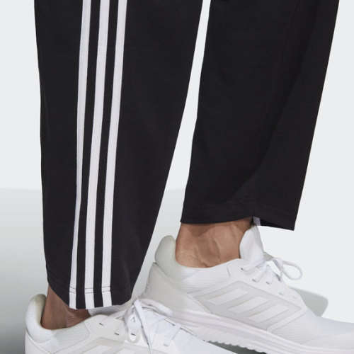 adidas Men's ESSENTIALS 3 STRIPES PANTS Black EW2991 Size Medium