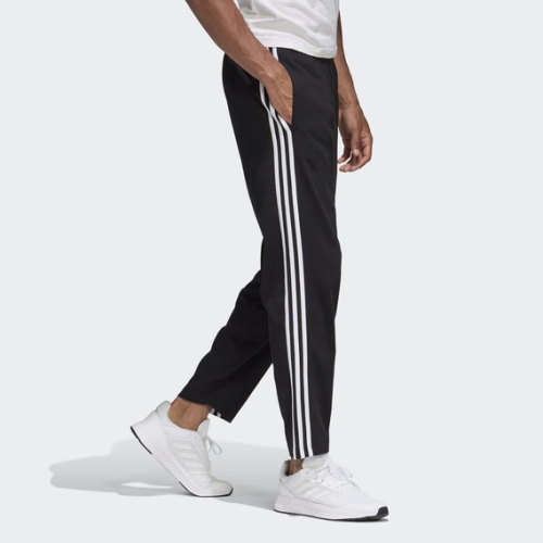 adidas Men's ESSENTIALS 3 STRIPES PANTS Black EW2991 Size Medium