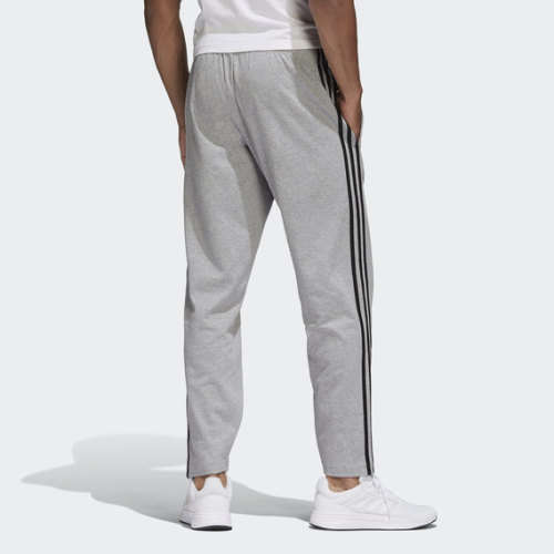 adidas Men's ESSENTIALS 3 STRIPES PANTS Grey Heather EW2990 Size Large