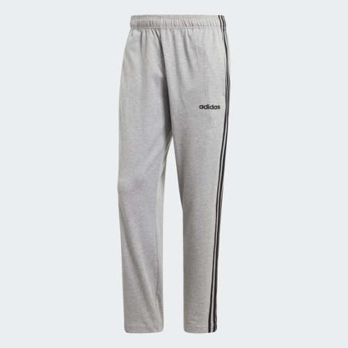 adidas Men's ESSENTIALS 3 STRIPES PANTS Grey Heather EW2990 Size Large