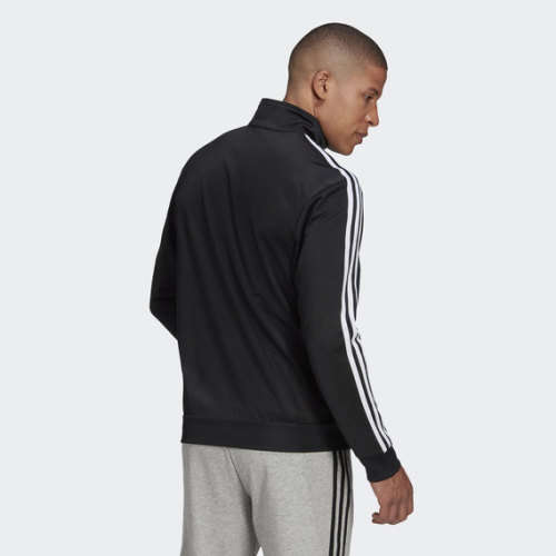 adidas Men's ESSENTIALS 3STRIPE TRACK TOP Black EV5887 Size Medium