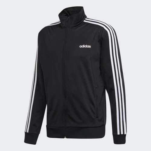 adidas Men's ESSENTIALS 3STRIPE TRACK TOP Black EV5887 Size Medium