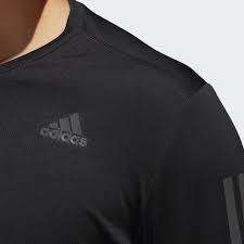 adidas Men's OWN THE RUN TEE Long Sleeves Black DQ2576 Size Large
