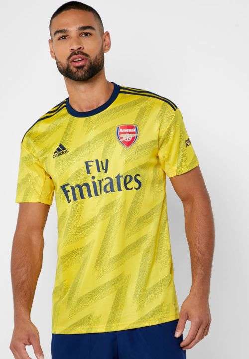 adidas Men's ARSENAL AWAY JERSEY 2019/20 EQT Yellow EH5635 Size Large
