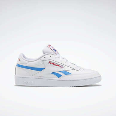 Reebok Men's Classic CLUB C REVENGE White/ Horizon Blue/ Vector Red FV6386 Size UK 8 (SA 8)