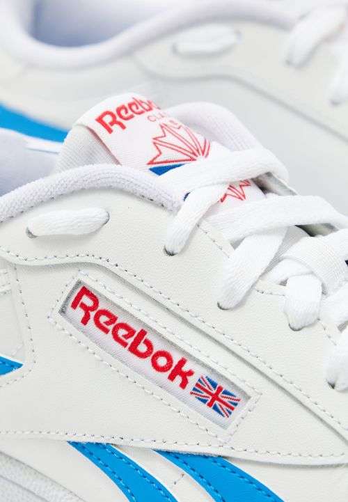 Reebok Men's Classic CLUB C REVENGE White/ Horizon Blue/ Vector Red FV6386 Size UK 8 (SA 8)