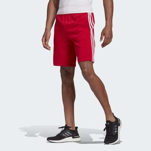 adidas Men's MUST HAVES 3STRIPES SHORTS Scarlet EW2890 Size Extra Large