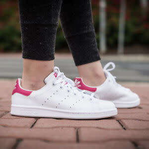 adidas Women's STAN SMITH Cloud White / Bold Pink B32703 Size UK 4 (SA 4)