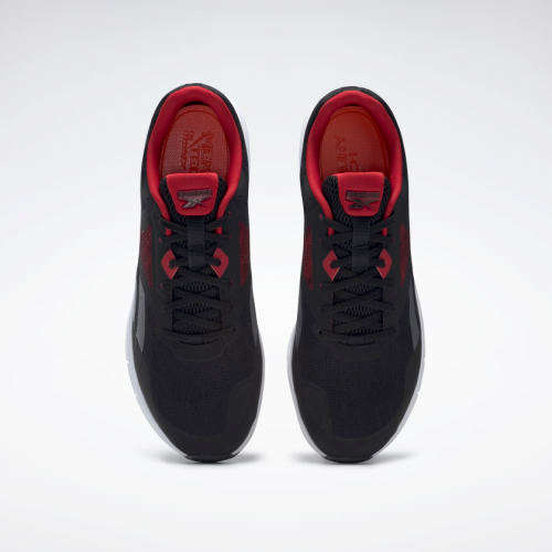 Reebok Men's Runner 4.0 Black/ True Grey 7/ Excellent Red EF7312 Size UK 8 (SA 8)