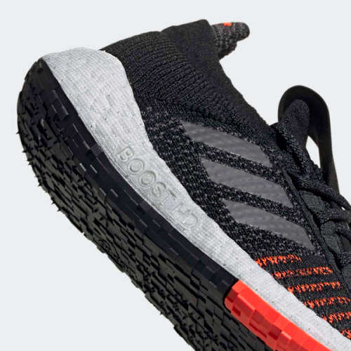 adidas Women's PulseBOOST HD Core Black / Grey Five / Solar Red EE4030 Size UK 5 (SA 5)