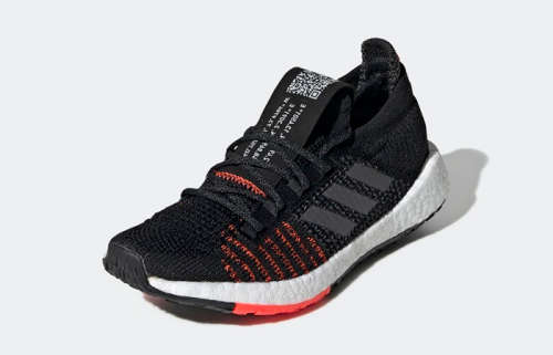 adidas Women's PulseBOOST HD Core Black / Grey Five / Solar Red EE4030 Size UK 5 (SA 5)