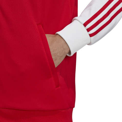 adidas Men's ARSENAL 3 STRIPES TRACK JACKET Scarlet FQ6941 Size Large