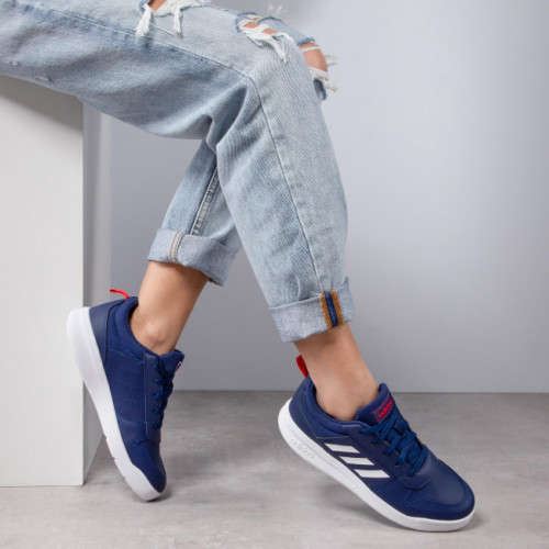 adidas UNISEX KIDS TENSAUR Dark Blue / Cloud White EF1087 Size UK 6.5 (SA 6.5)