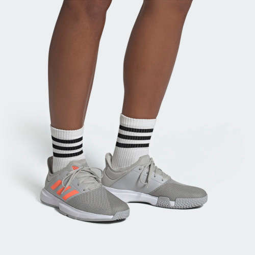 adidas Men's GameCourt Grey/ Orange EG2007 Size UK 7 (SA 7)