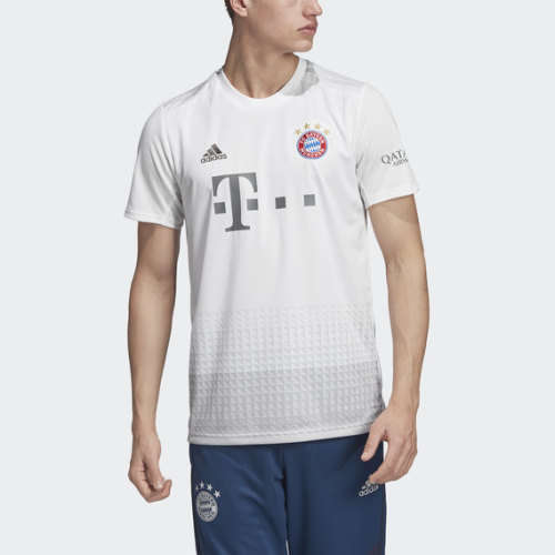 adidas Men's FC BAYERN AWAY JERSEY White/Silver DW7406 Size XL