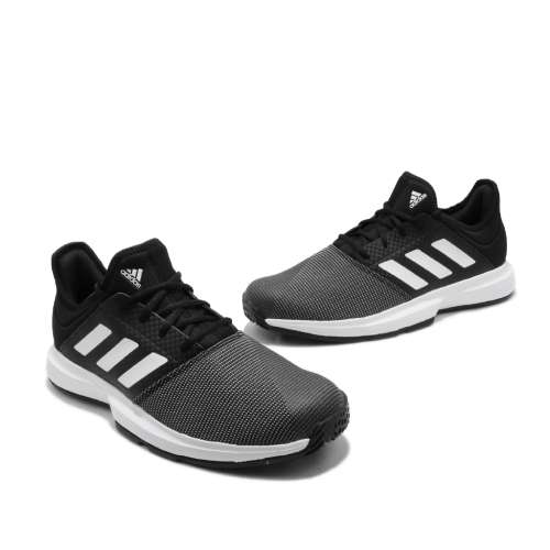 adidas Men's GameCourt CORE BLACK/ CLOUD WHITE/ GREY SIX EG2009 Size UK 8 (SA 8)