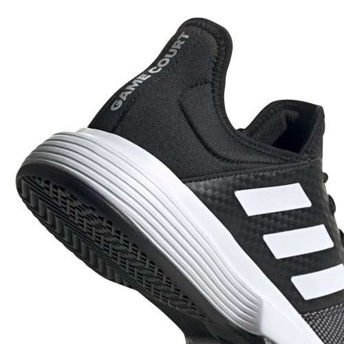 adidas Men's GameCourt CORE BLACK/ CLOUD WHITE/ GREY SIX EG2009 Size UK 8 (SA 8)