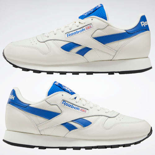 Reebok UNISEX Classic Leather Chalk / Humble Blue / Black EF3385 Size UK 7 (SA  7)