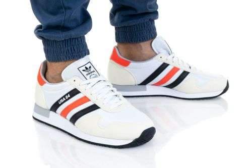 adidas Men`s Classics USA 84 White/ Cream/ Orange/ Black FX9327 Size UK 10 (SA 10)