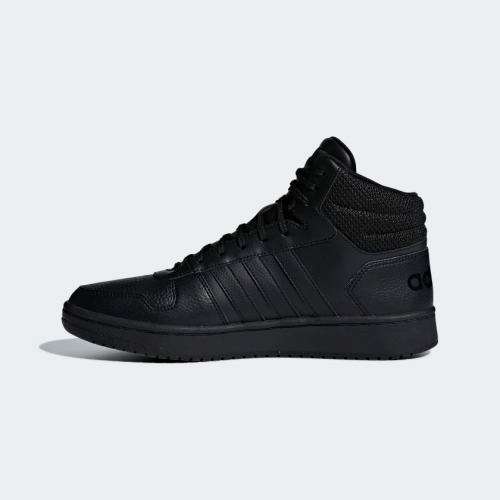 adidas Men's HOOPS 2.0 MID Black/ Black F34809 Size UK 10 (SA 10)