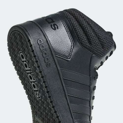 adidas Men's HOOPS 2.0 MID Black/ Black F34809 Size UK 10 (SA 10)