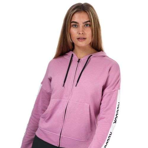 Reebok Women's Training Essentials Linear Logo Hoodie Jasmine Pink FK6706 Size Medium