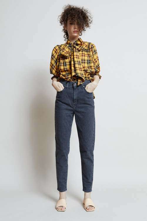 Levi`s® High Waisted Mom Jeans 26986-0000 Black / Gray Size 29 x 27