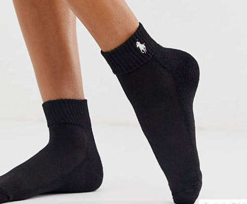 Men's POLO 2 Pack COOL ANKLE SOCKS Black/White UK/SA Size 7 - 10