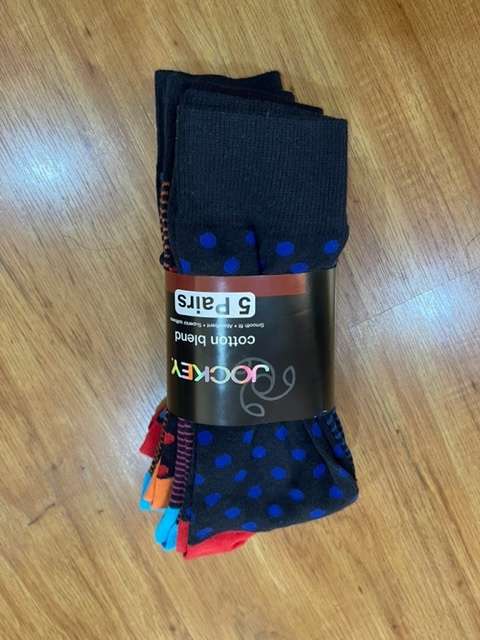 Jockey Formal Cotton Blend 5 Pairs Socks Multicolor Fits Size UK 7-10
