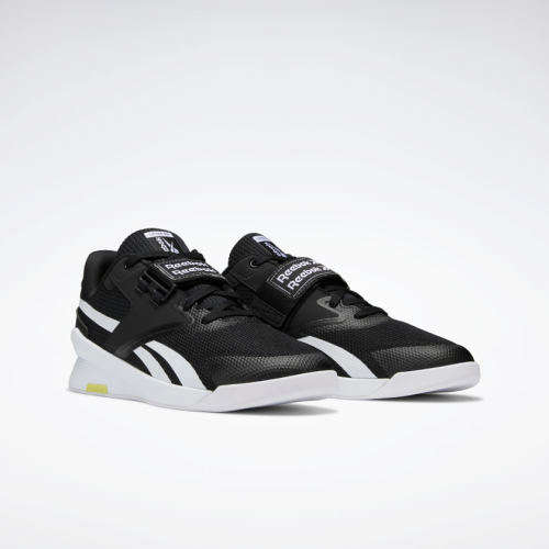 Reebok Men's Lifter PR II Black/ White/ Chartreuse FU9444 Size UK 8 (SA 8)